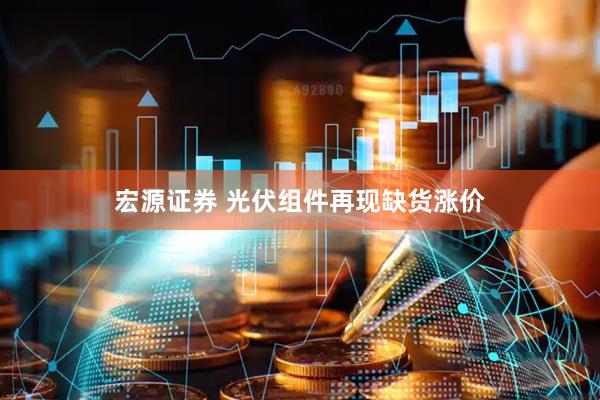 宏源证券 光伏组件再现缺货涨价